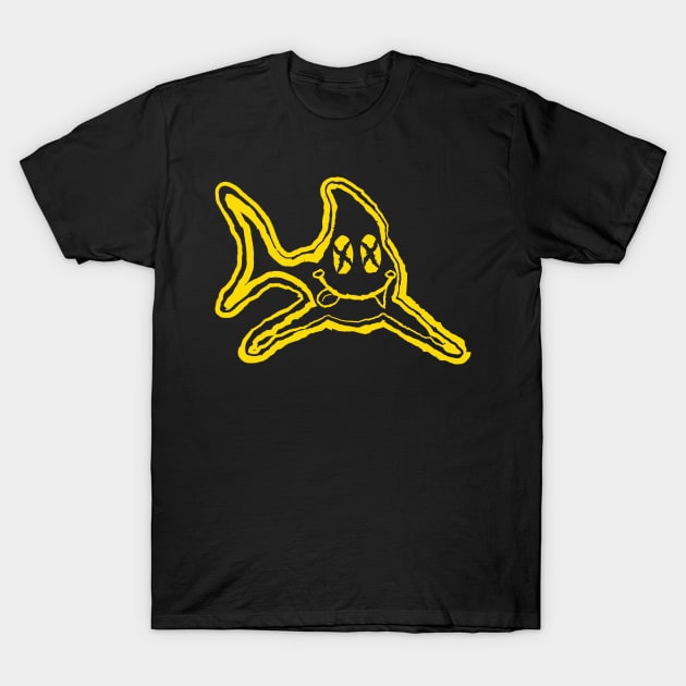 Grunge Shark Happy Face T-Shirt by pelagio